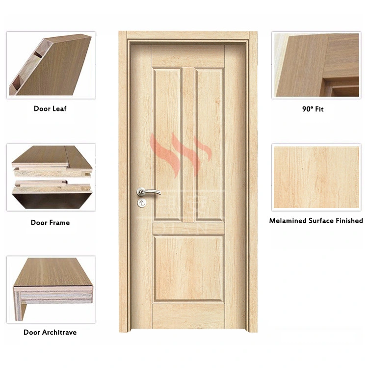 Internal White Color Melamine Wooden Door for Bedroom (MD-VN-008)