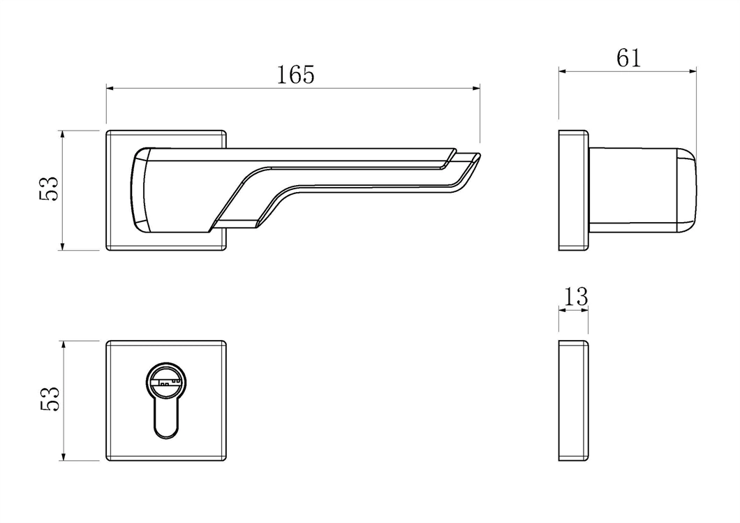 Hyh Key Brush Gold Internal Lock Door Handle, Door Handle Set with Lock