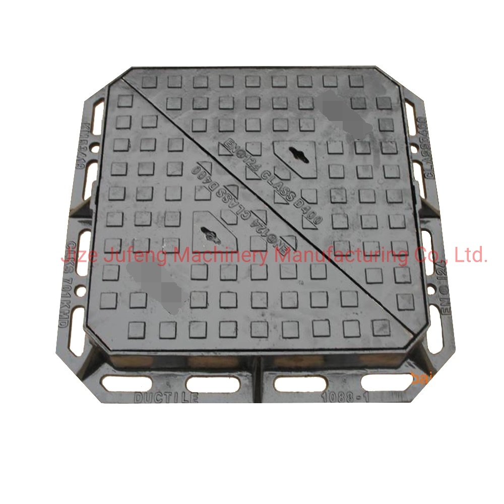 Square Ductile Iron Manhole Covers with Frame with Double Seal and Single Seal Type