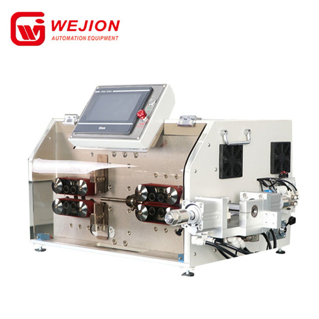 WJ3047 Full automatic with middle stripping double layer jacket multi-core sheathed cable cutting stripping machine