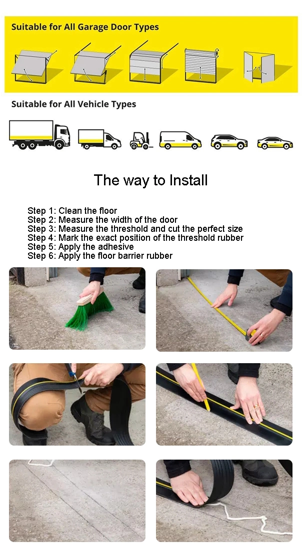 Waterproof Garage Door Sill Rubber Seal
