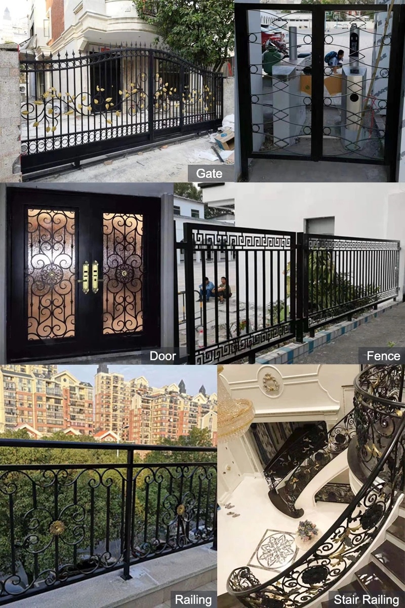 Customized Wrought Iron Door Double Front Entry Security Door