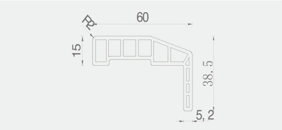 Eco-Friendly Wood Plastic Composite WPC Door Jamb Architrave