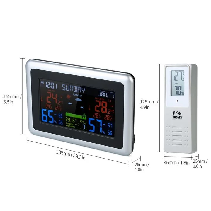 Weather Station Color Large Display Screen with Alarm Clock, Moon Phase & Weather Forecast Wholesale