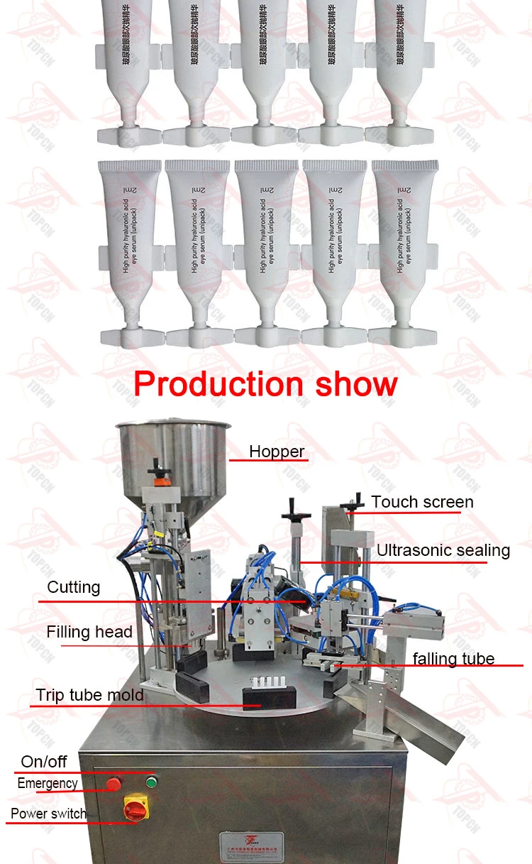 Ulatrasonic 5/7 Strips Tubes Filler and Sealer for Ampoule Plastic Tube