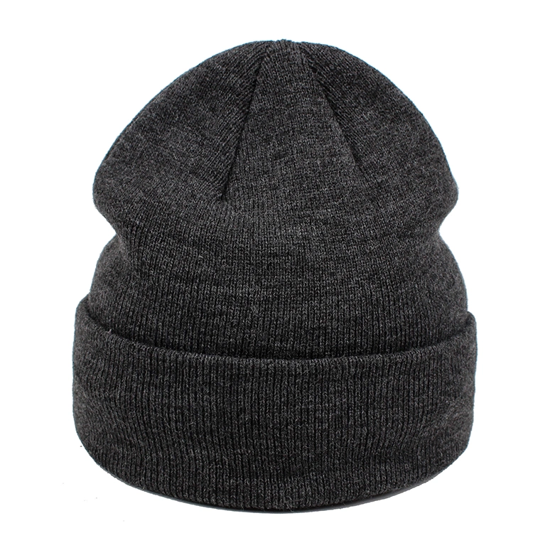 100% Wool Knitted Beanie Hat Custom Logo Winter Beanie Caps Winter Warm Wool Hats