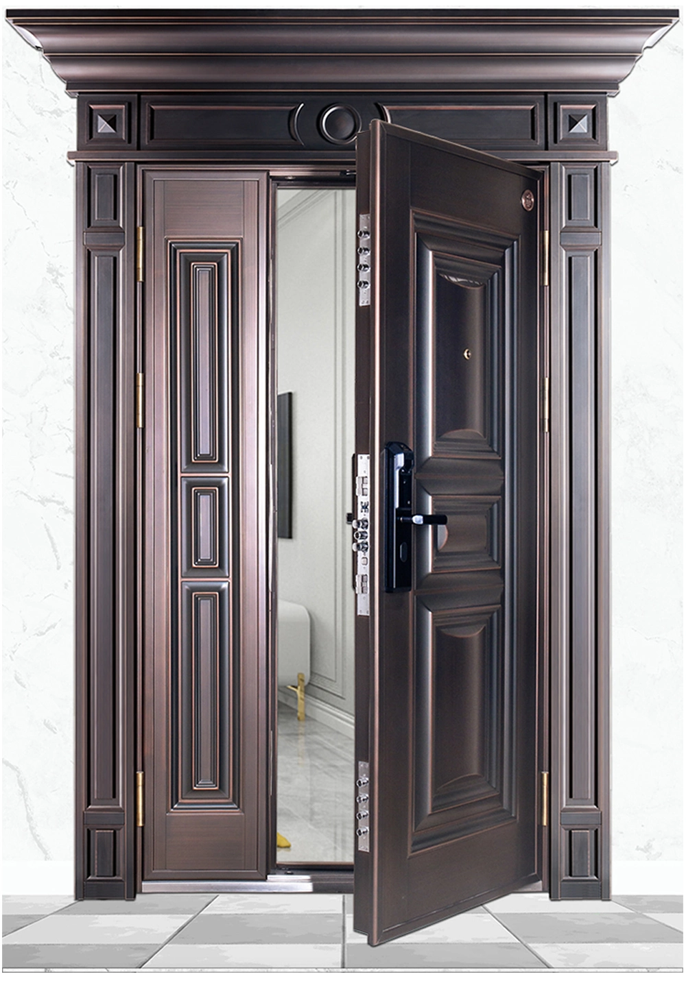 Exterior Real Copper Door Entry Door Outside Door (RC-052)