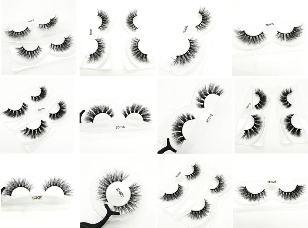 Double Wispies Reusable Mink Lashes Extremely Soft Thin Band 3D Mink Eyelashes Strips