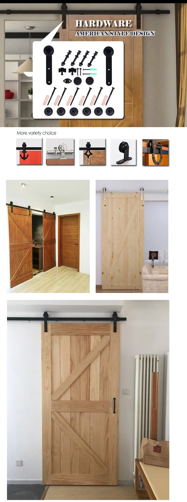 Best Price Offer Interior Decorative Sliding Door Double Barn Door