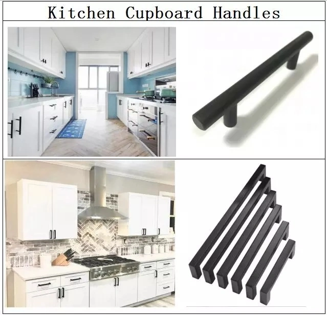 Square U Shape Stainless Steel Brush Satin Kitchen Door Handle 