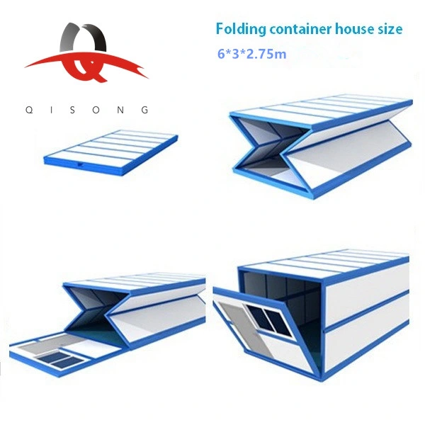 Qisong Fast Installing Tenantable Prefab House Folding Prefab Housing Folding Container Housing