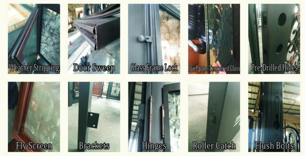 100% Hand Forged Wrought Iron Entry Door Front Door Security Door