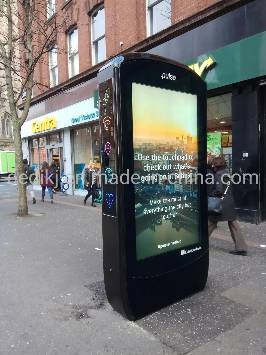 55inch Double-Side Outdoor All in One All Weather IP65 Street Bus Shelter Advertising Kiosk