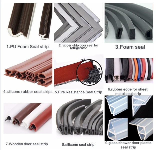 Solid Silicone Rubber U Channel Profile Seals for Window and Door