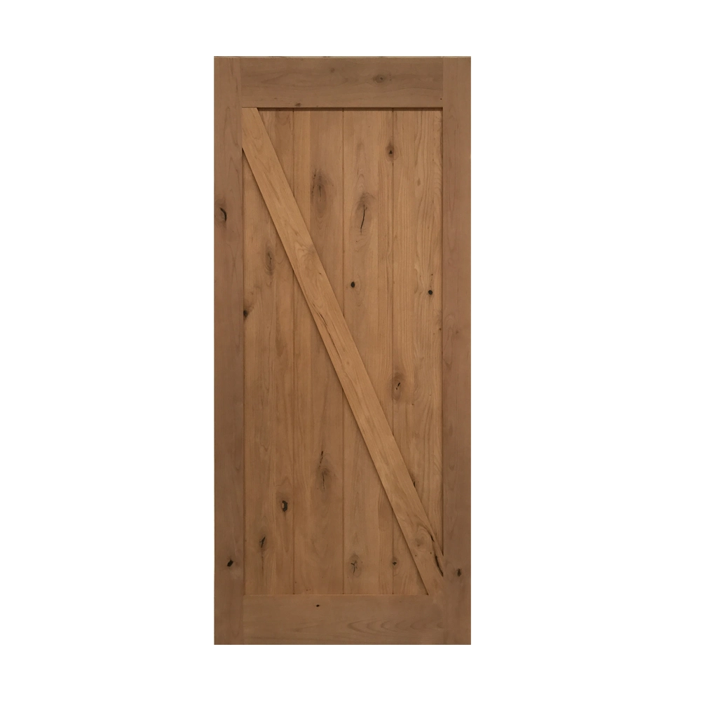 Z-Barn Door Clear Stained Z-Frame Wood Knotty Alder Barn Door