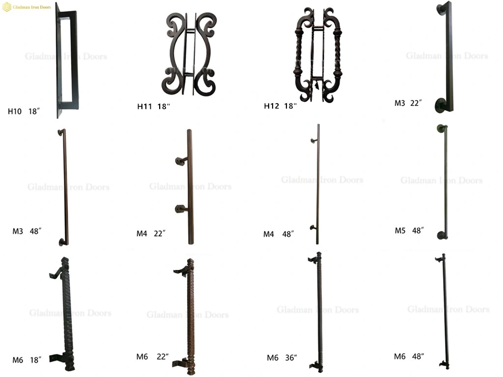 Arched Top Iron Clavos Door Design Weather Strip Insulation and Solid Iron Front Door Frame