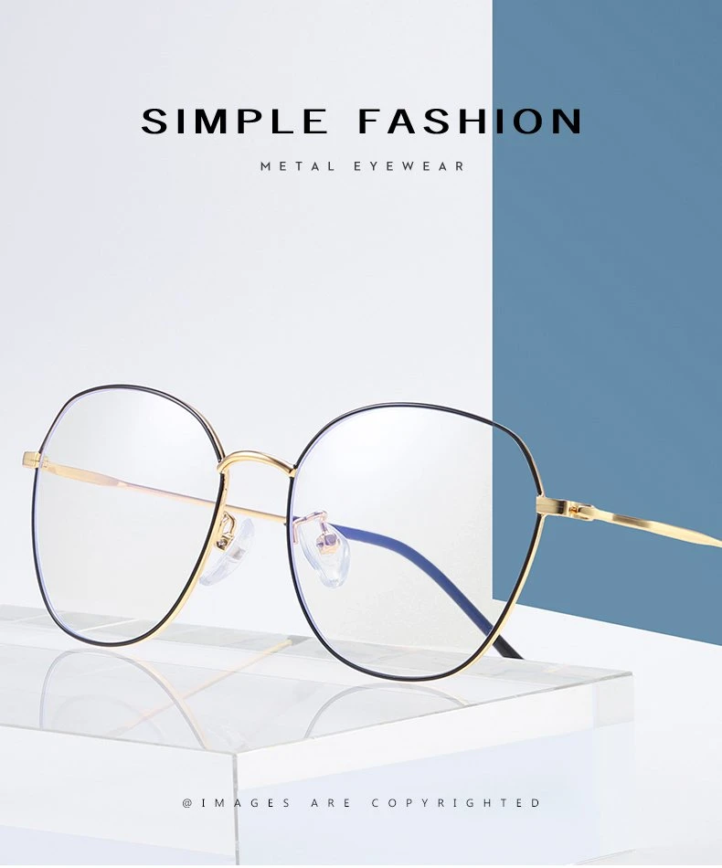 2020 Fashion Super Light Metal Optical Woman Frames Glasses Ready Stocks Anti Blue Light