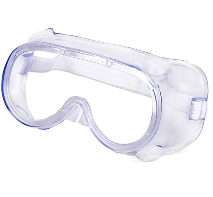 Rescare Splash Safety Glasses High Impact Resistance Glasses with Adjustable White Strap