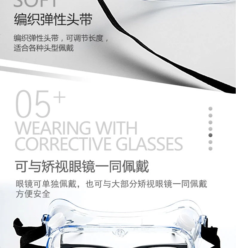 Medical Goggle Safety Glasses Eye Protection Hight Quality Eye Protection Goggles Safety Glasses Anti-Fog and Anti-Scratch Lens Safety Glasses Goggles