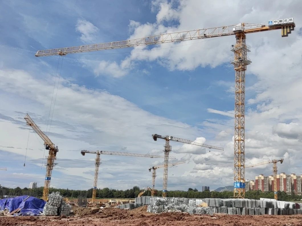 W6015-8A Standard Tested Flat-Top/Top-Less Tower Crane with ISO Certification