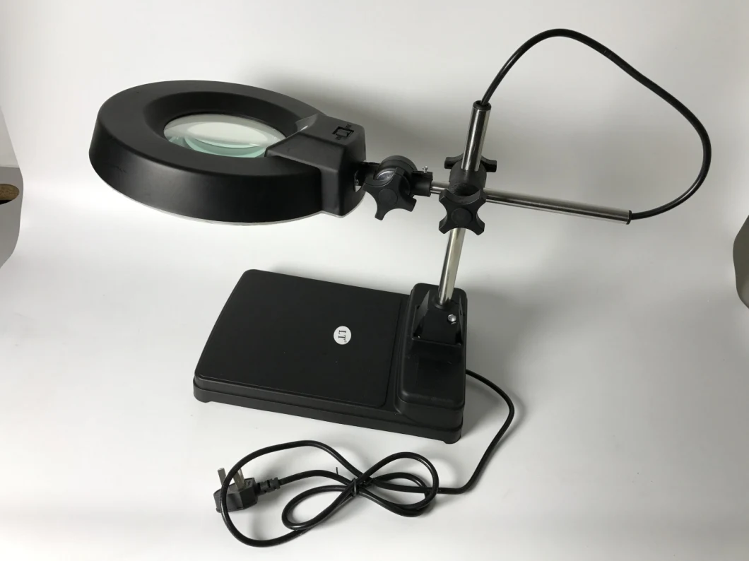 High Quality ESD Black Round Lens Illuminated Magnifier