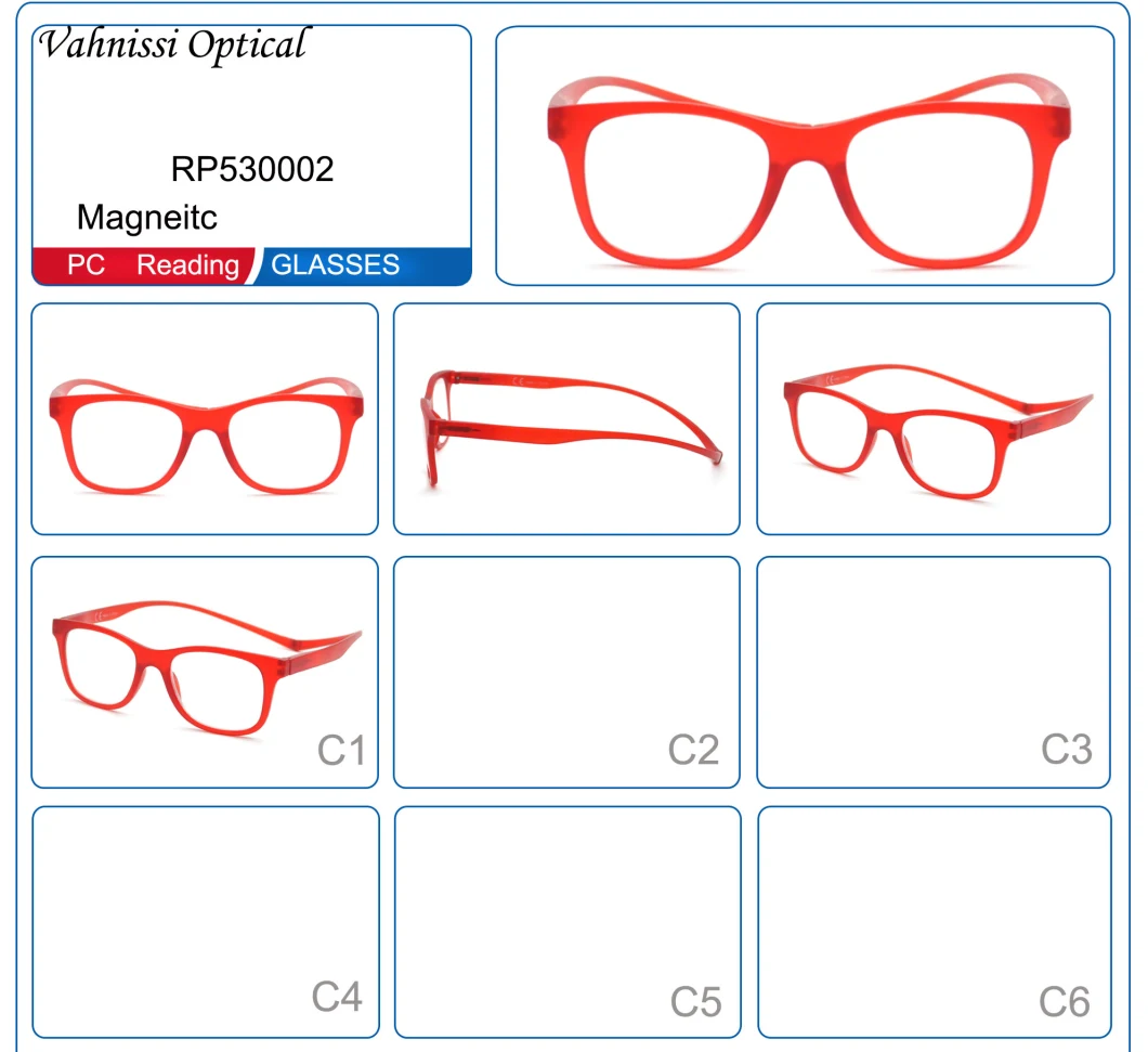 Unisex Anti Blue Radiation Lens Plastic Magnet Reading Glasses