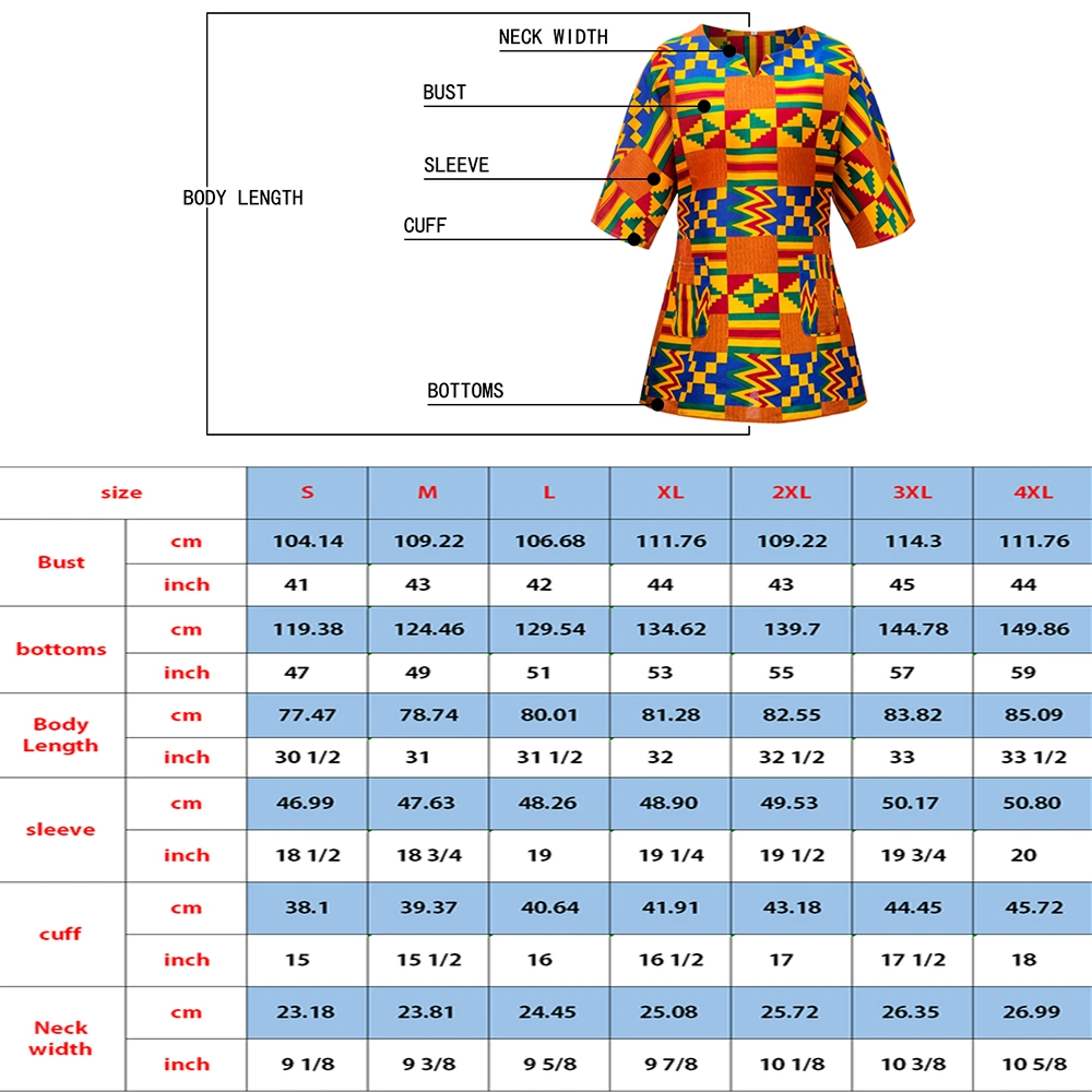 African Women's Printed Top Short Sleeves Round-Neck Fashion Casual Top