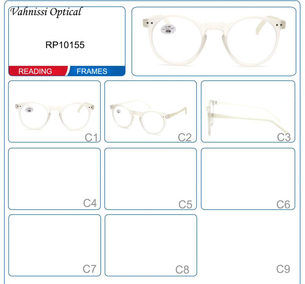 2021 Mutil Big Oversize FDA CE Women PC Retro Reading Glasses with Anti Blue Light Lens