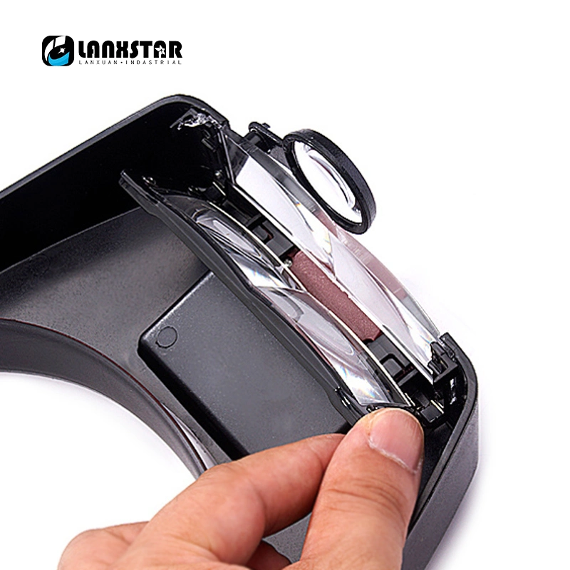 New Design Acrylic Resin Adjustable 10 Times Lens Loupe LED Light Jewel Repair Magnify Glasses