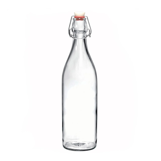 1000ml Round Kombucha Milk Glass Bottles Swing Top Flip Top
