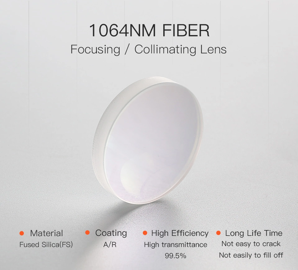 Startnow 1PC Wsx Laser Optical Collimator Lens Quartz 25.4 28 Single 1064nm Focus Lens