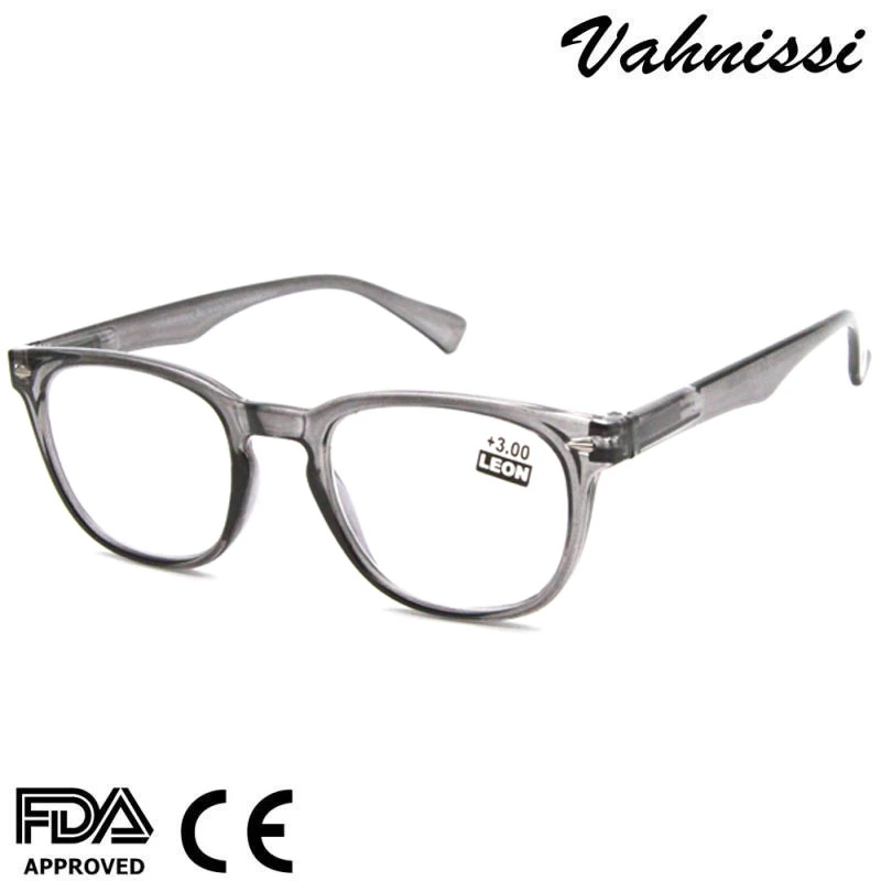 Taizhou Factory Custom Brand Round Shape Match Face PC Retro Multifocal Reading Glasses