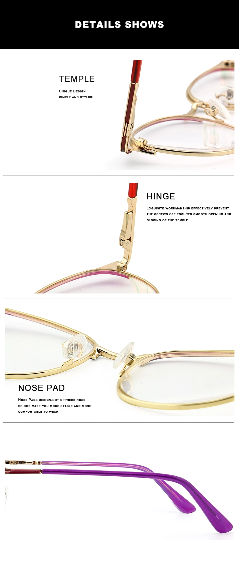 Fashion Metal Optical Frames, Women Eye Glasses for Eye Frames Optical 2020