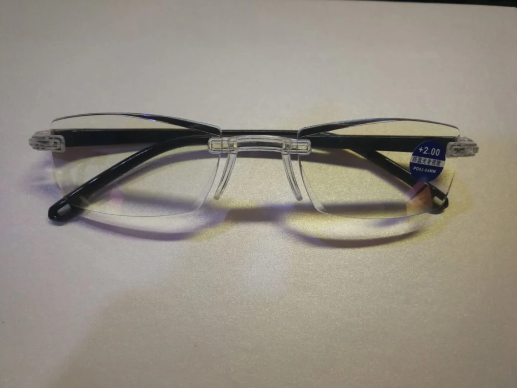 Rimless Reading Glasses Blue Block PC Reading Glasses Blue Coating Lens