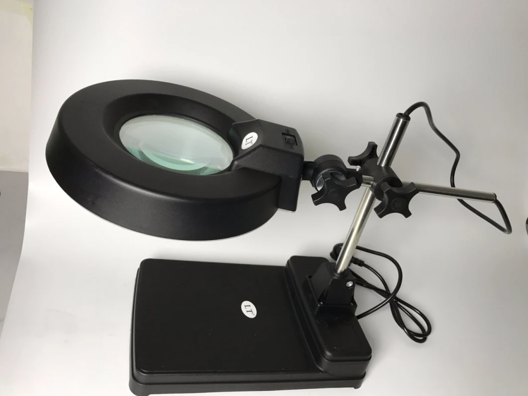 High Quality ESD Black Round Lens Illuminated Magnifier