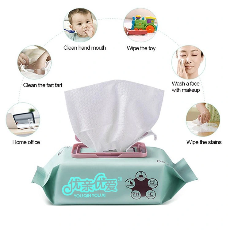 80sheets Baby Skin Cleaning Wipes Wet Napkin Baby Wet Wipe