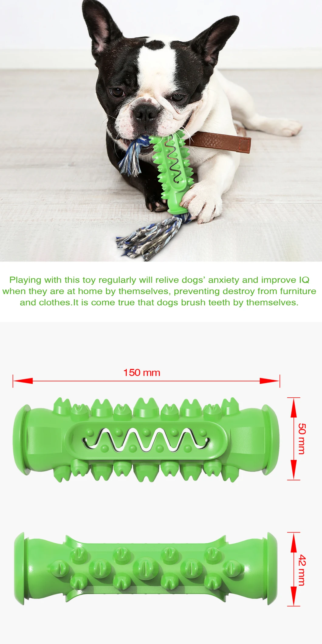 Dog Grind Teeth Clean Teeth Remove Dental Calculus Relieve Anxiety Pet Toys