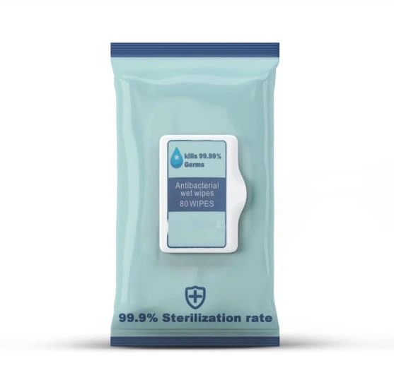Soft & Strong High-Quality Antibacterial Wet Wipes - 80 Pack Flip Top