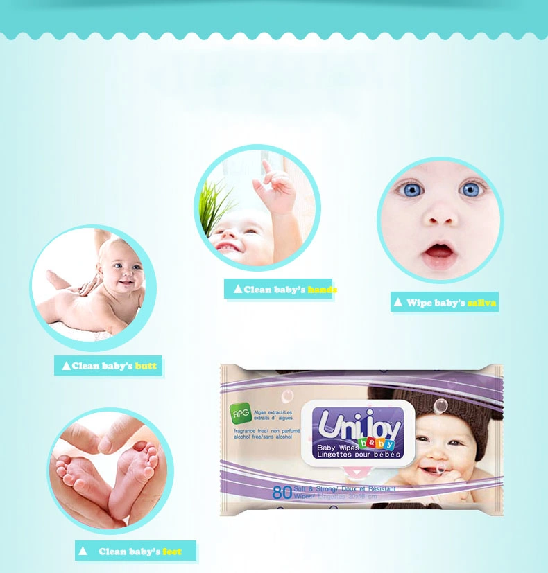 Disposable Flushable ISO Ce Raw Material Wet Wipes Newborn Baby Wet Wipe
