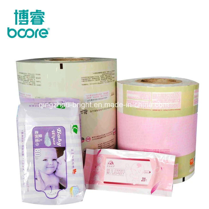 Printered Plastic Aluminium Foil Wet Wipes Cleansing Wipes Packing Roll