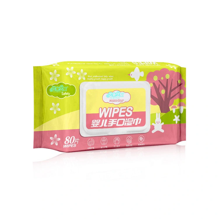 80sheets Baby Skin Cleaning Wipes Wet Wipe Baby Wet Wipes
