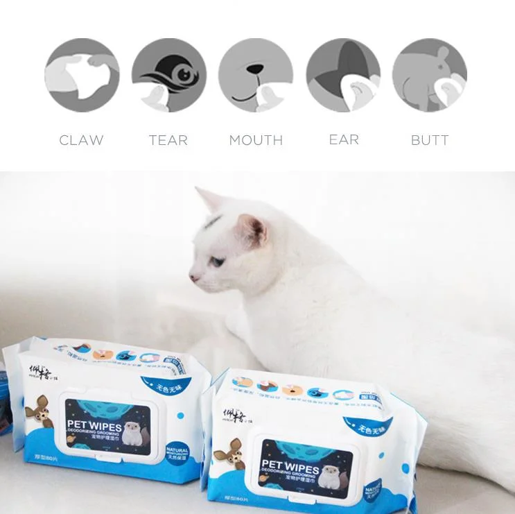 Free Delivery Pegg Cat Eye to Tear Stains Wet Wipes Cat Dog Paws Clean Thickened Pet Wipes Without Irritation
