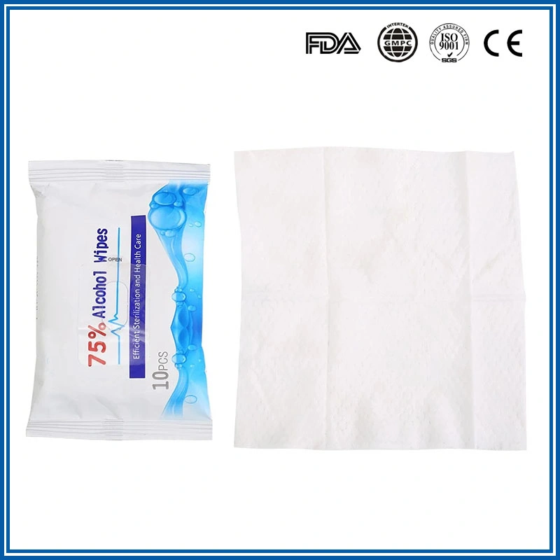Patient Bed Bath Wet Cleaning Wipes with 75% Alcohol