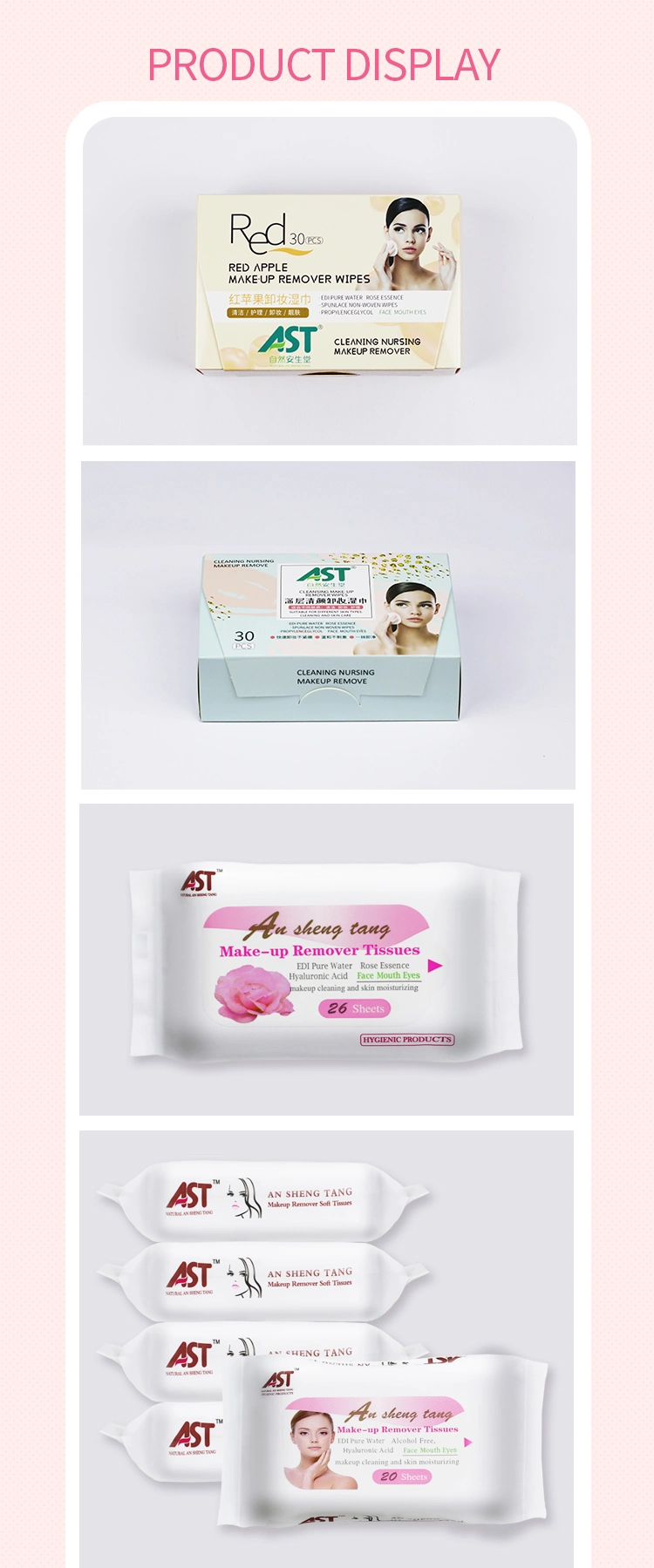 Facial Cleaning Wet Tissue Refresh Wet Wipes Cotton Make-up Remover Wipes