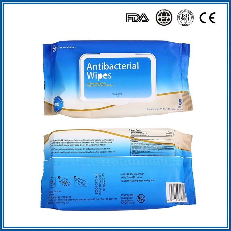 Canister Isopropanol Disinfectant Cleaning Wet Wipes for Hospital