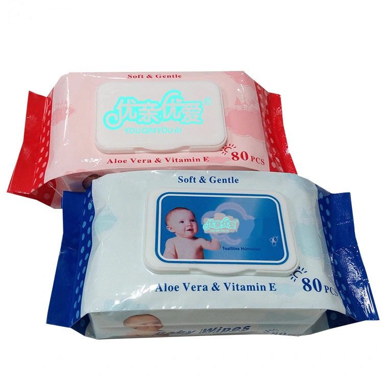 80 Pieces Baby Skin Cleaning Wipes Facial Wipes Wet Wipes