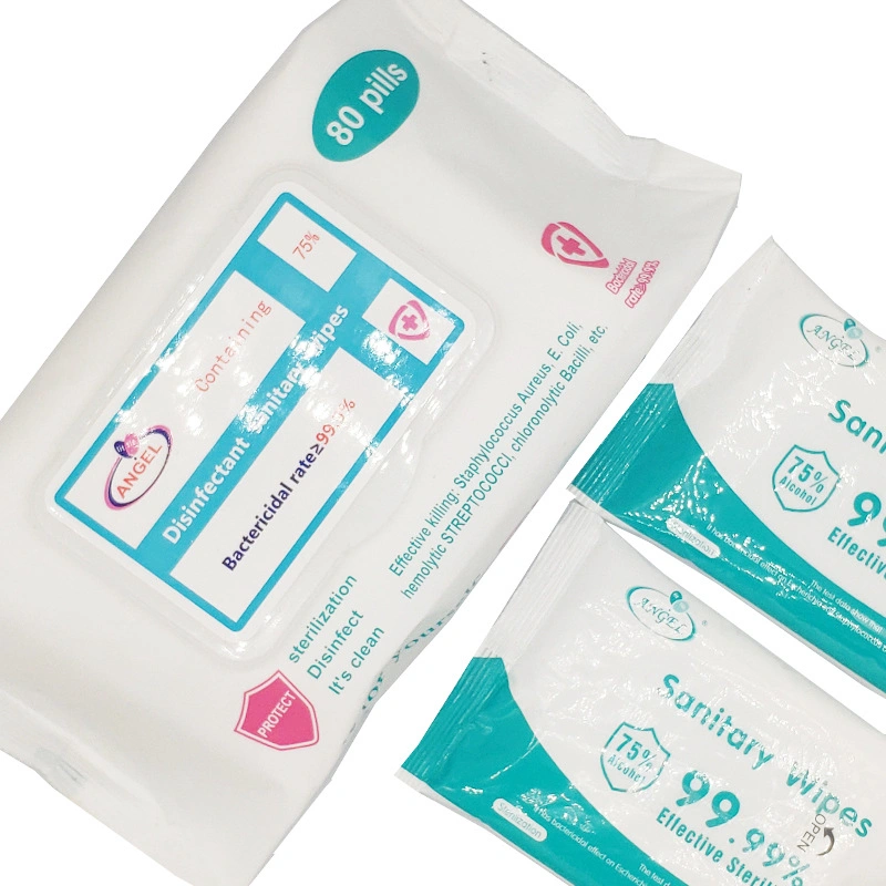 60 Wipes/Box Hand Wet Wipes Travel Size, Hand Refreshing Wipe, Disposable Wipes Suitable for Daily Use, Travel, Home Indoor Cleaning