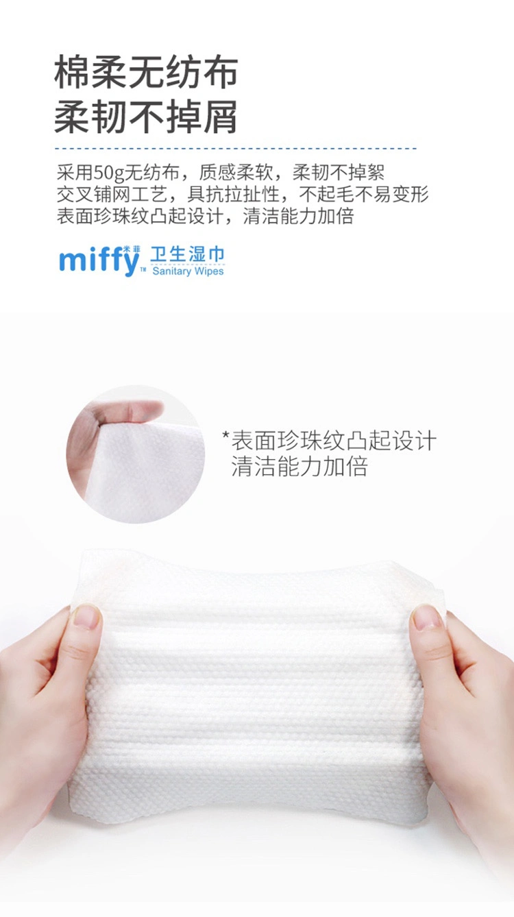 Nonwoven Fabric Disinfectant Wet Wipes Sanitary Wipes for Adults and Baby