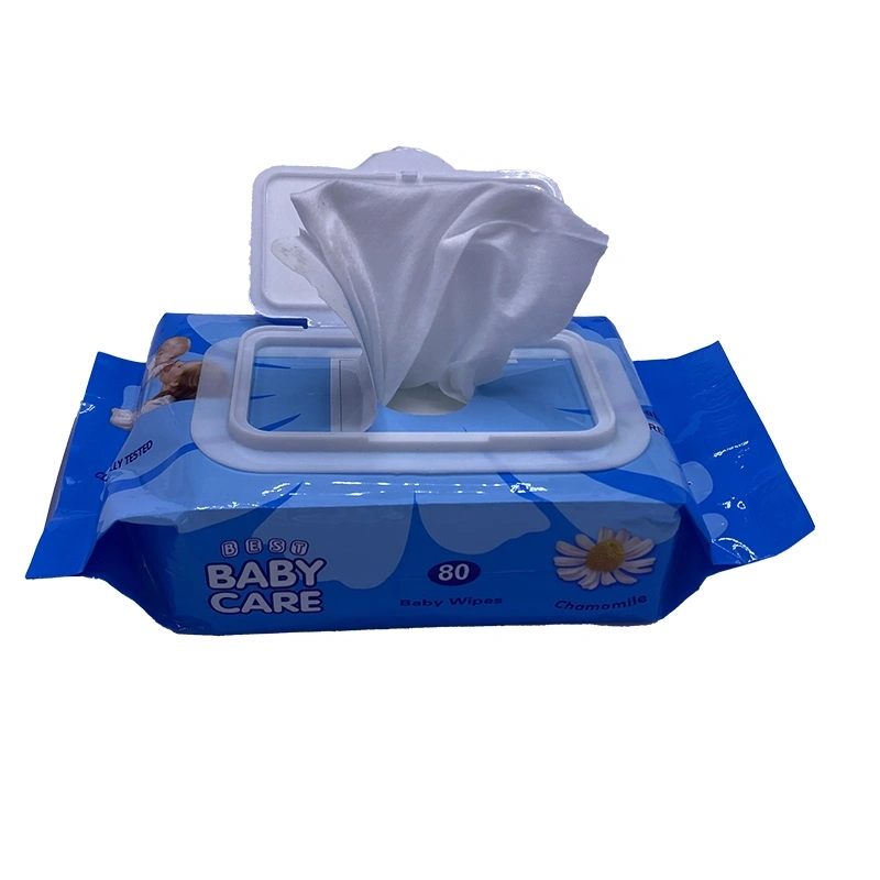 80 Pieces Nonwoven Wet Wipes Chamomile Fragrance Baby Wet Wipes