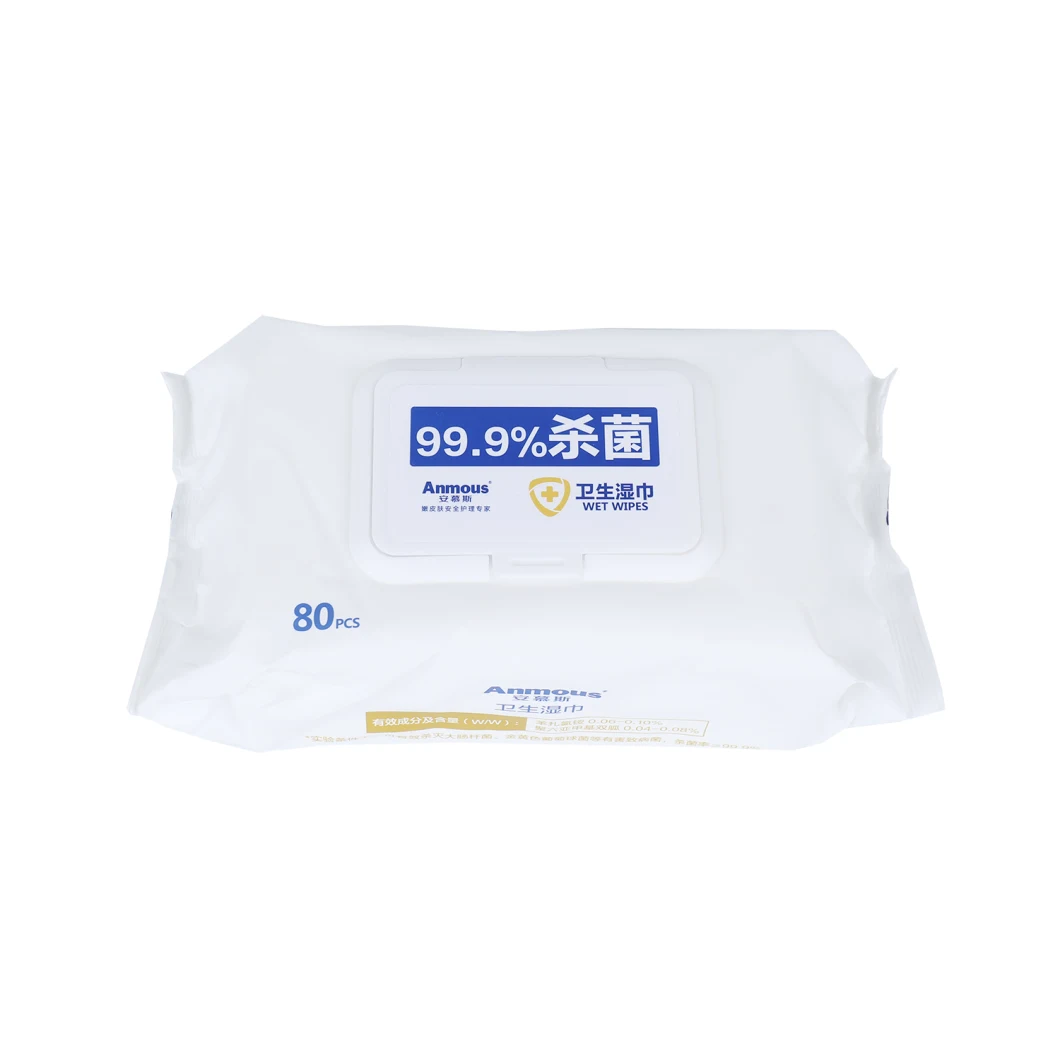 80 Sheets/Pack Customised Disinfectant-Wipes Wet Tissue Hand Face Clean Body Wet Wipes